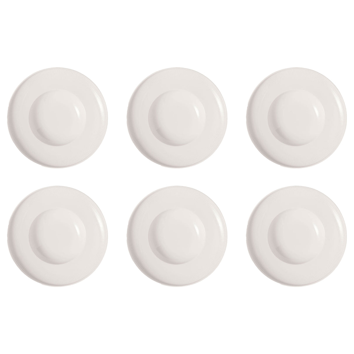 VILLEROY & BOCH Afina Piatto Fondo 25cm Set 6 Pezzi Bianco Porcellana Premium