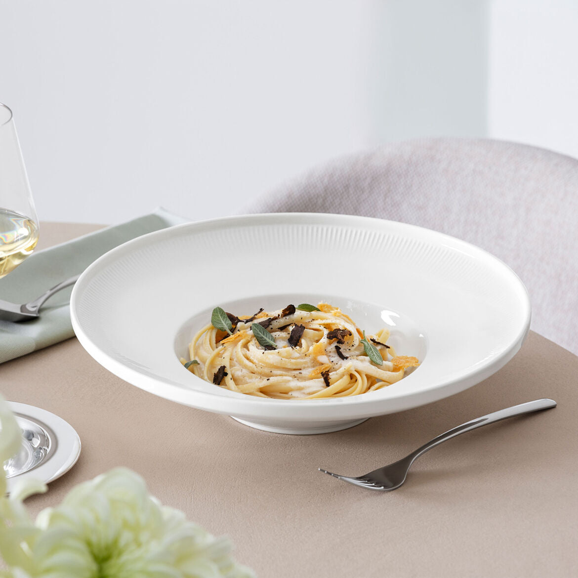 VILLEROY & BOCH Afina Piatto Fondo Pasta 29cm Set 6 Pezzi Bianco Porcellana Premium