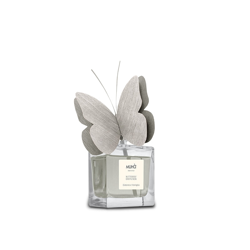 MUHA' Butterfly 50ml Profumatore D'Ambiente Diffusore Cotone & Vaniglia N03