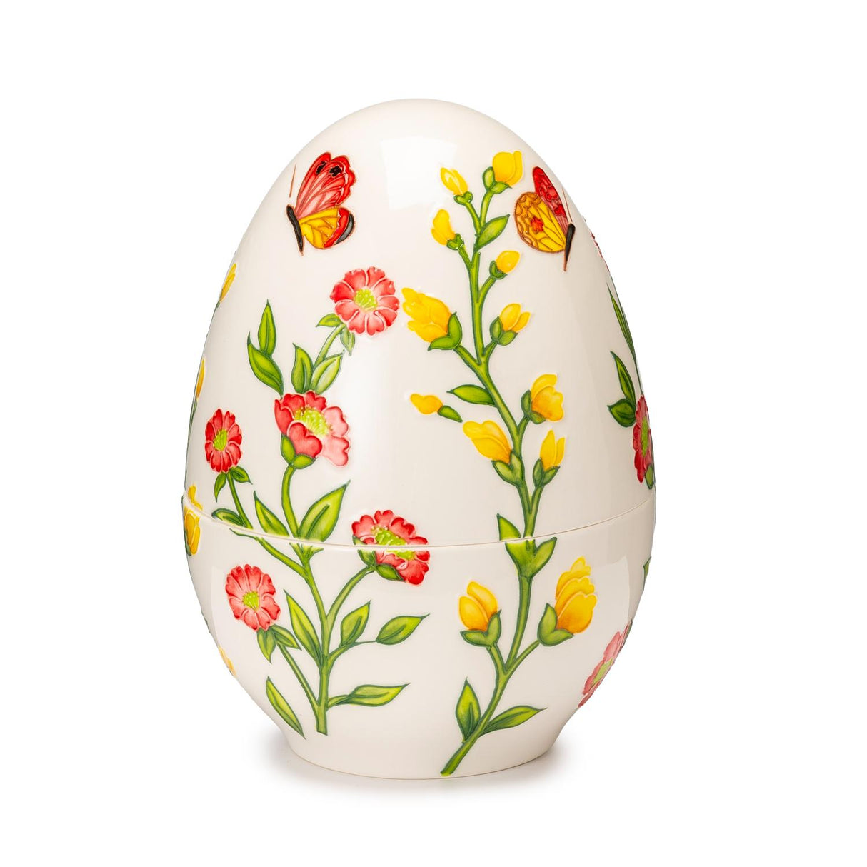 PALAIS ROYAL Scatola Uovo con Farfalle 20cm Decorazione Pasquale Porcellana