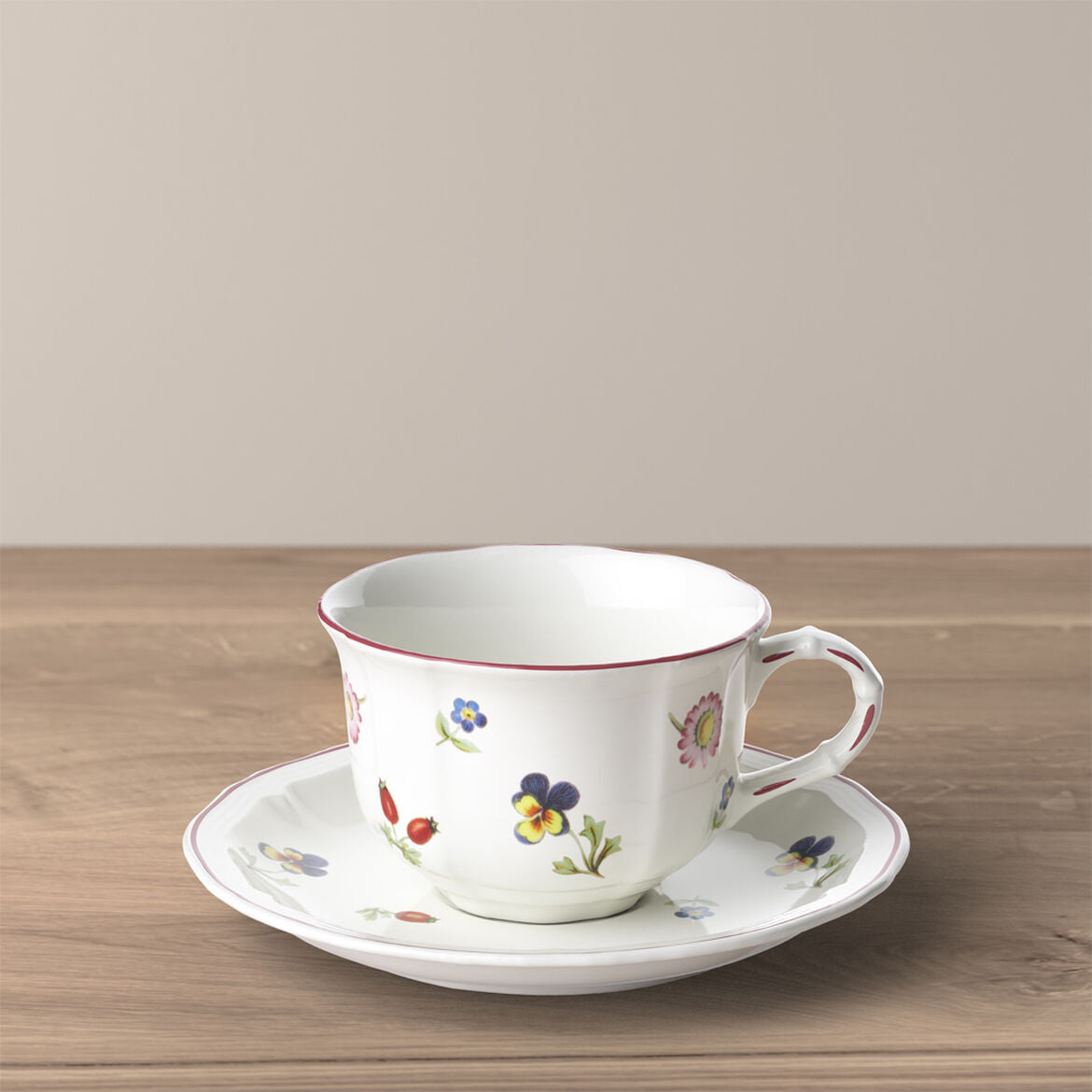 VILLEROY & BOCH Petite Fleur Tea Cup 200ml with Saucer 15cm Porcelain