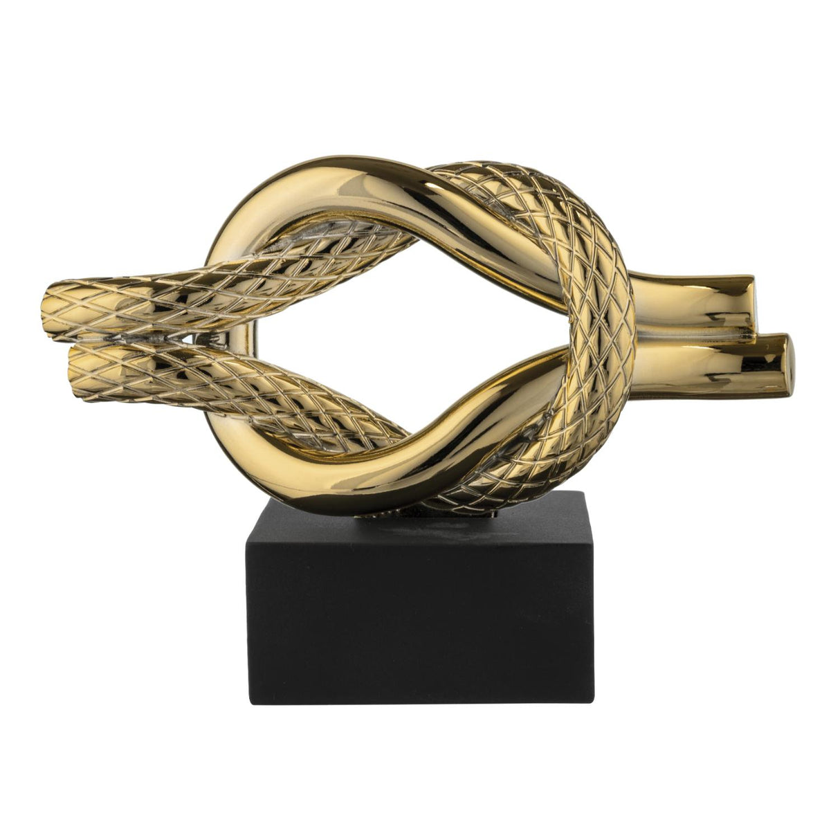 BONGELLI PREZIOSI Nodo Mare Base Nera Oro 15x12cm Marmorino