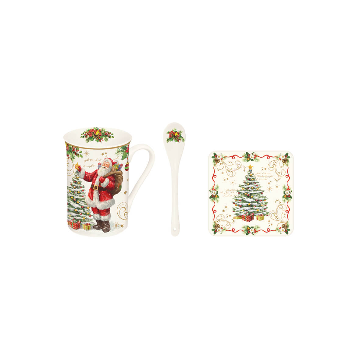 Natale Articoli per la Tavola Tazza E Sottobicchiere Set - Renna