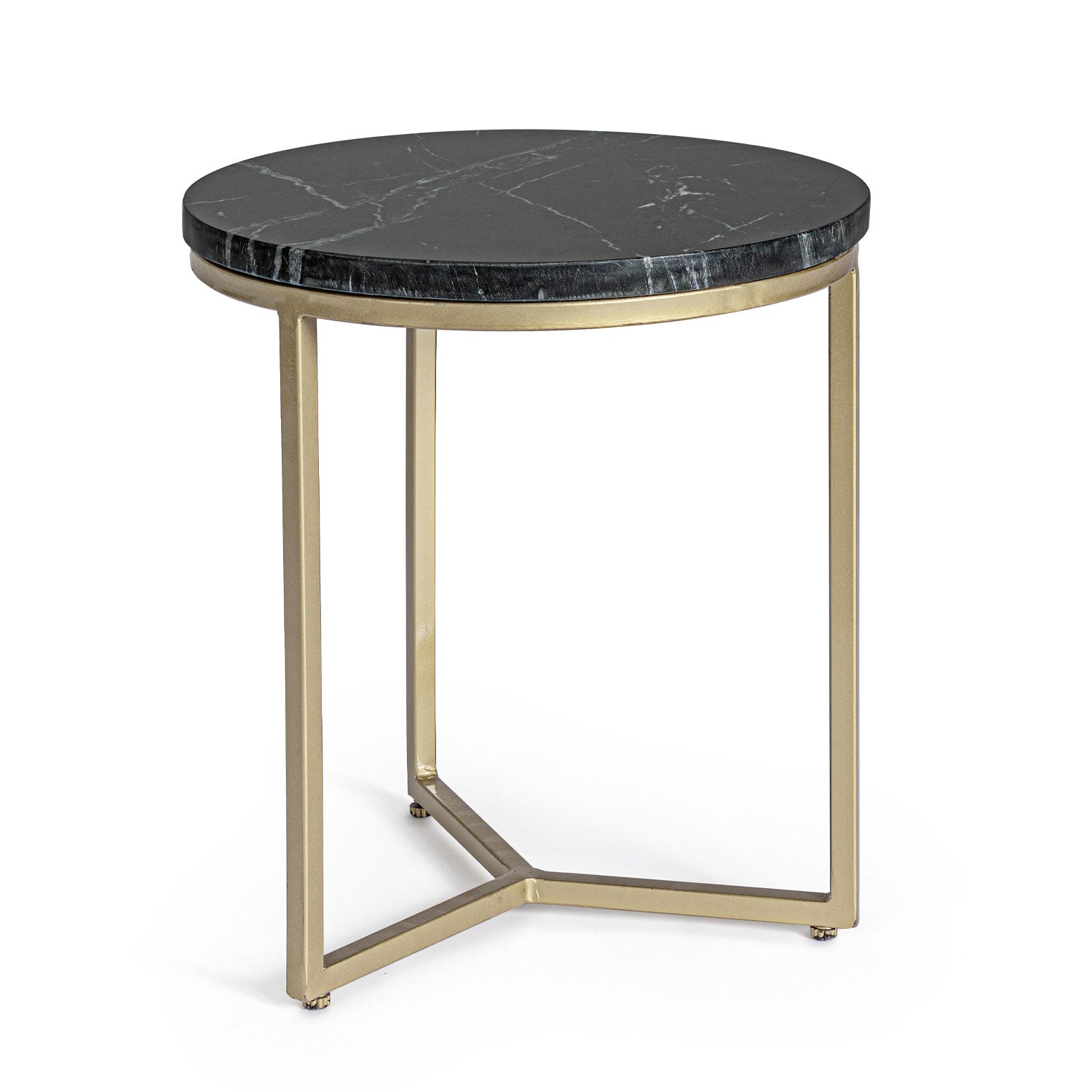 BIZZOTTO Tavolino da Caffè Soggiorno Salotto Prescott 37,5x41cm Marmo e Acciaio