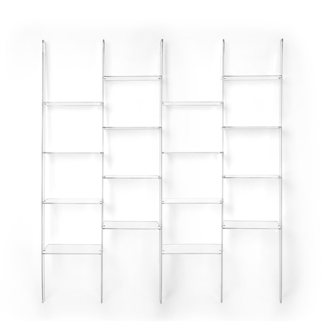 iPLEX Step Libreria 3 Scaffale in PMMA 185x161cm Trasparente Made in Italy