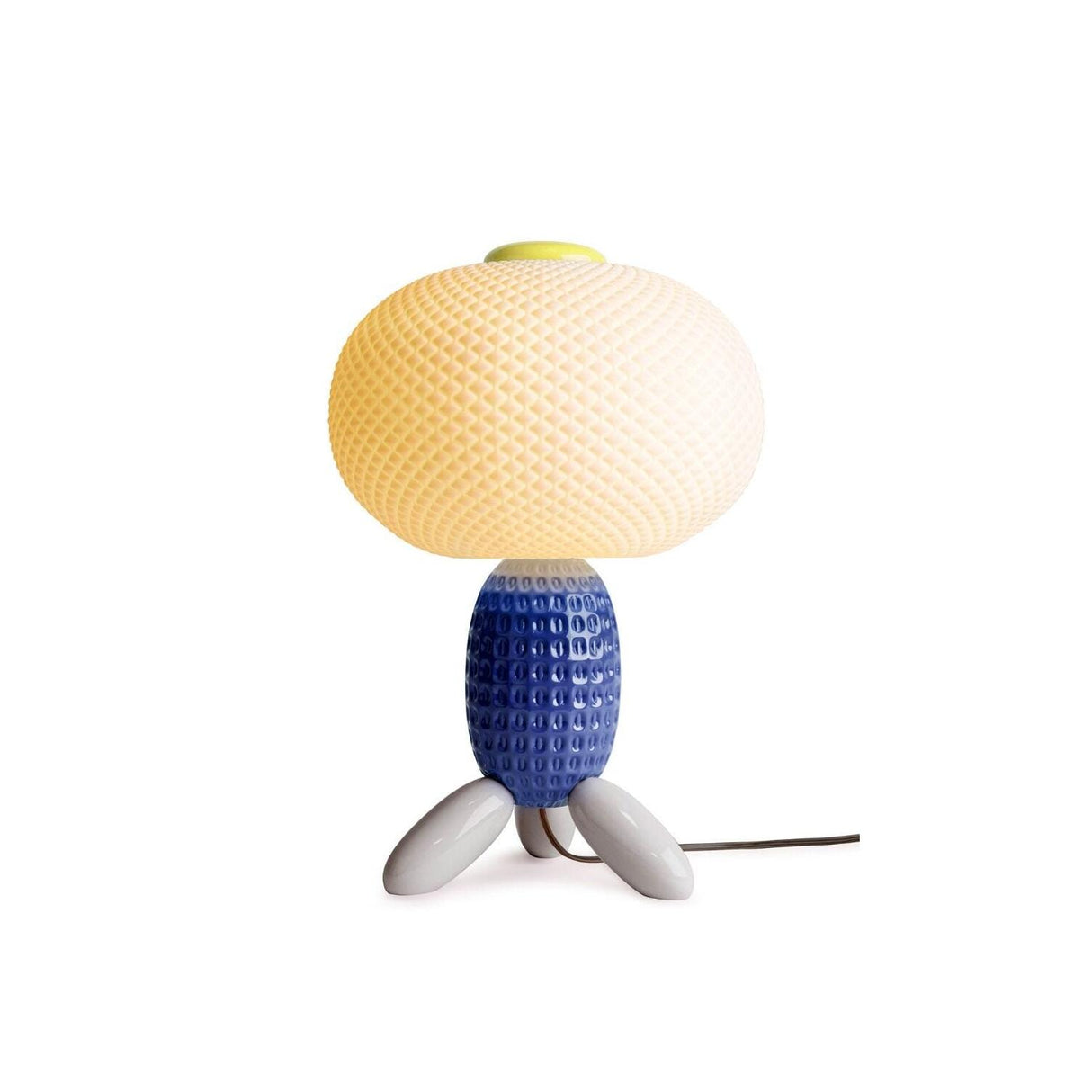 LLADRO' Lampada Tavolo Soft Blown Blu 41x27cm Porcellana