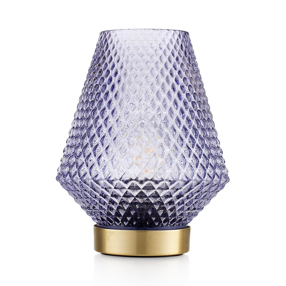 EMÒ ITALIA Marrakesh Lanterna Lampada da Tavolo 17cm Blu Vetro