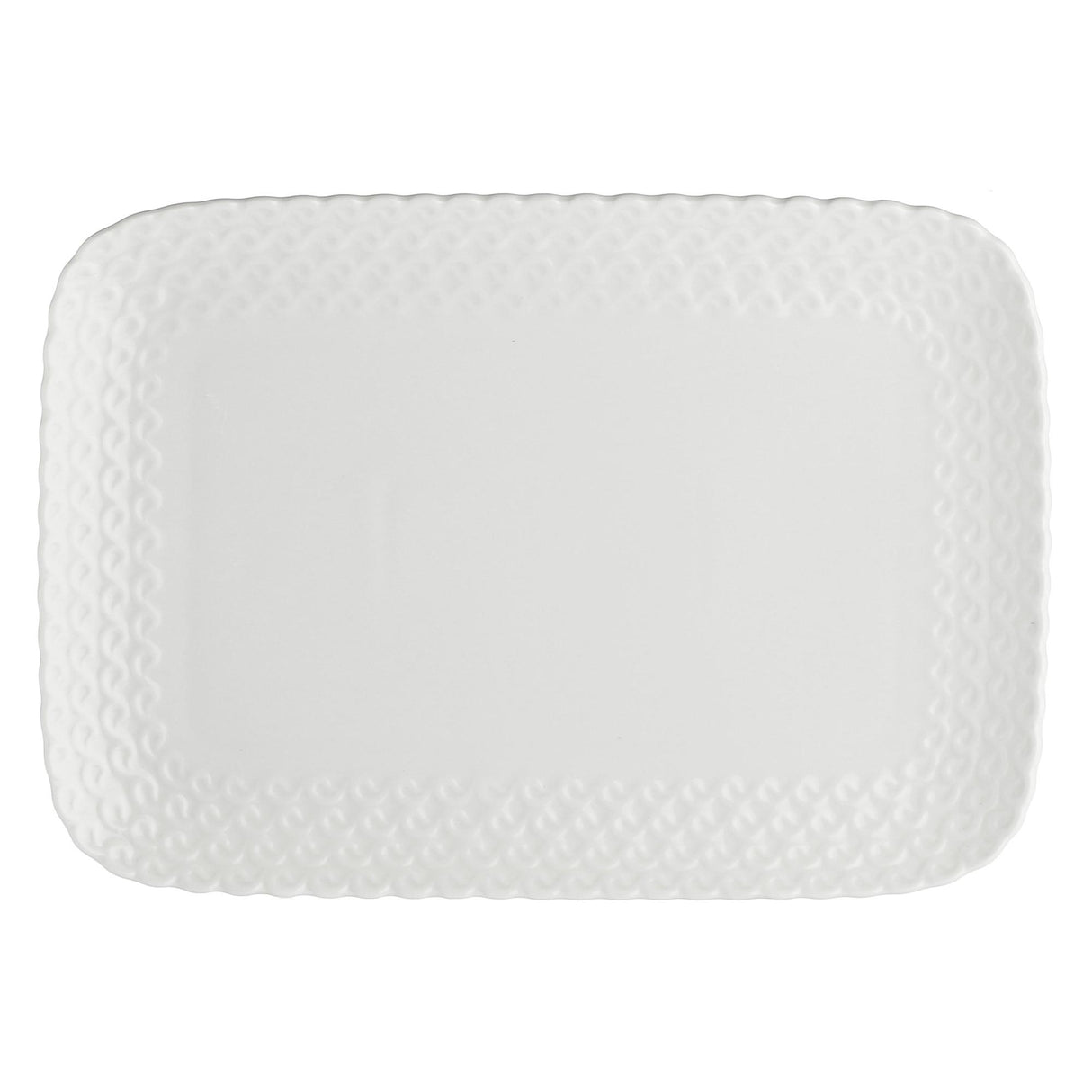 LA PORCELLANA BIANCA Momenti Tray Pastry Plate 27x19cm White Porcelain