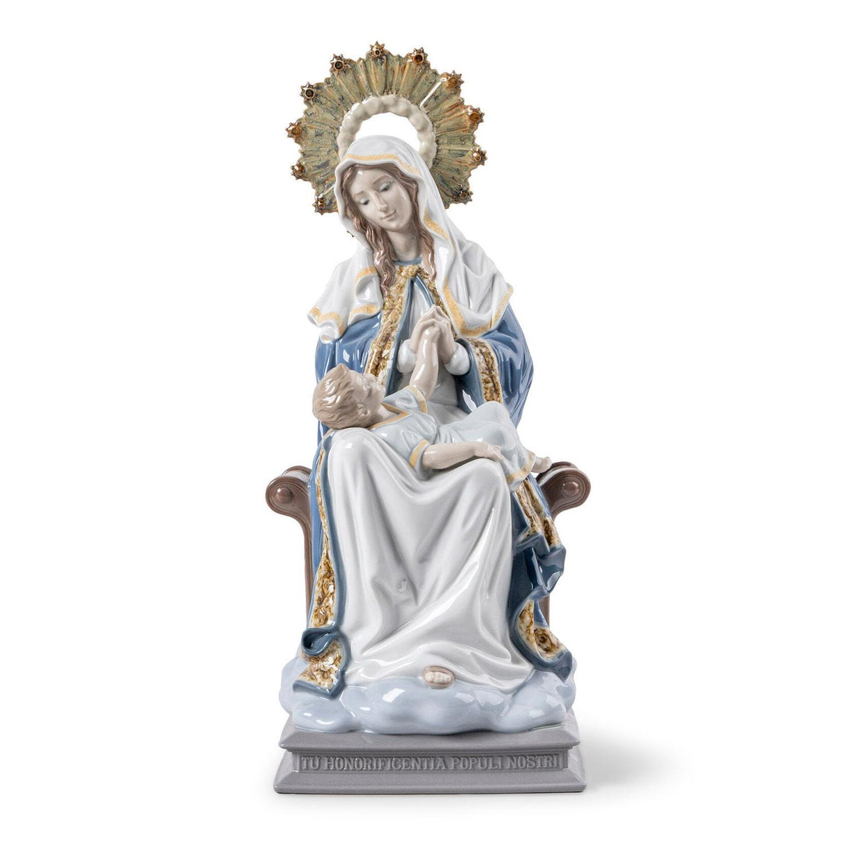 LLADRO' Figurina la Madonna Della Divina Provvidenza 42x18cm Porcellana