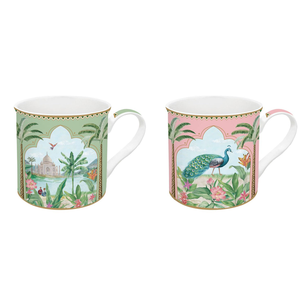 EASY LIFE Paradise Sauvage Set 2 Pieces Mugs 300ml Porcelain