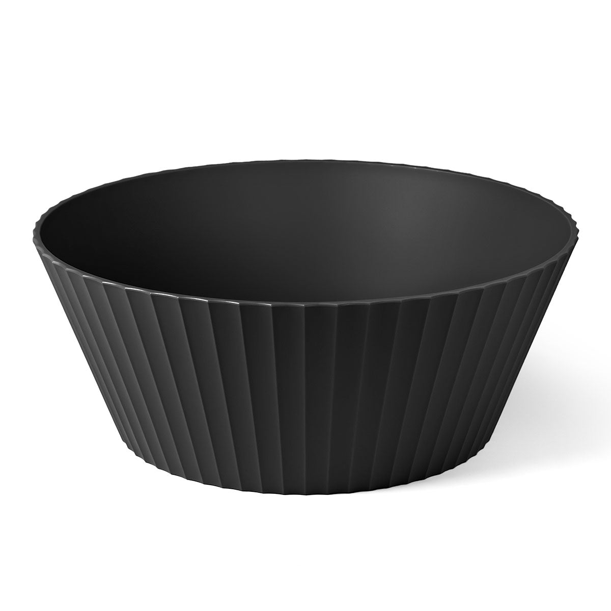 BLIM PLUS Bowl Cup Salad Bowl Nettuno XL 30cm Carbon Black Made in Italy 100% Recyclable