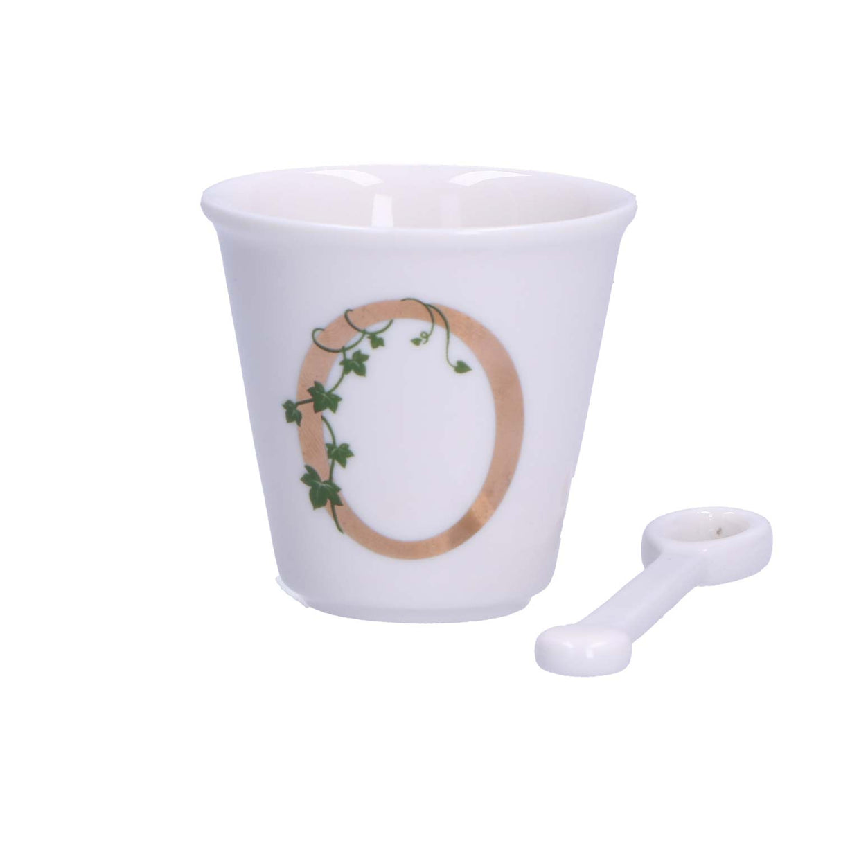 LA PORCELLANA BIANCA - Unico Bicchierino "O" con Cucchiaino 75cc