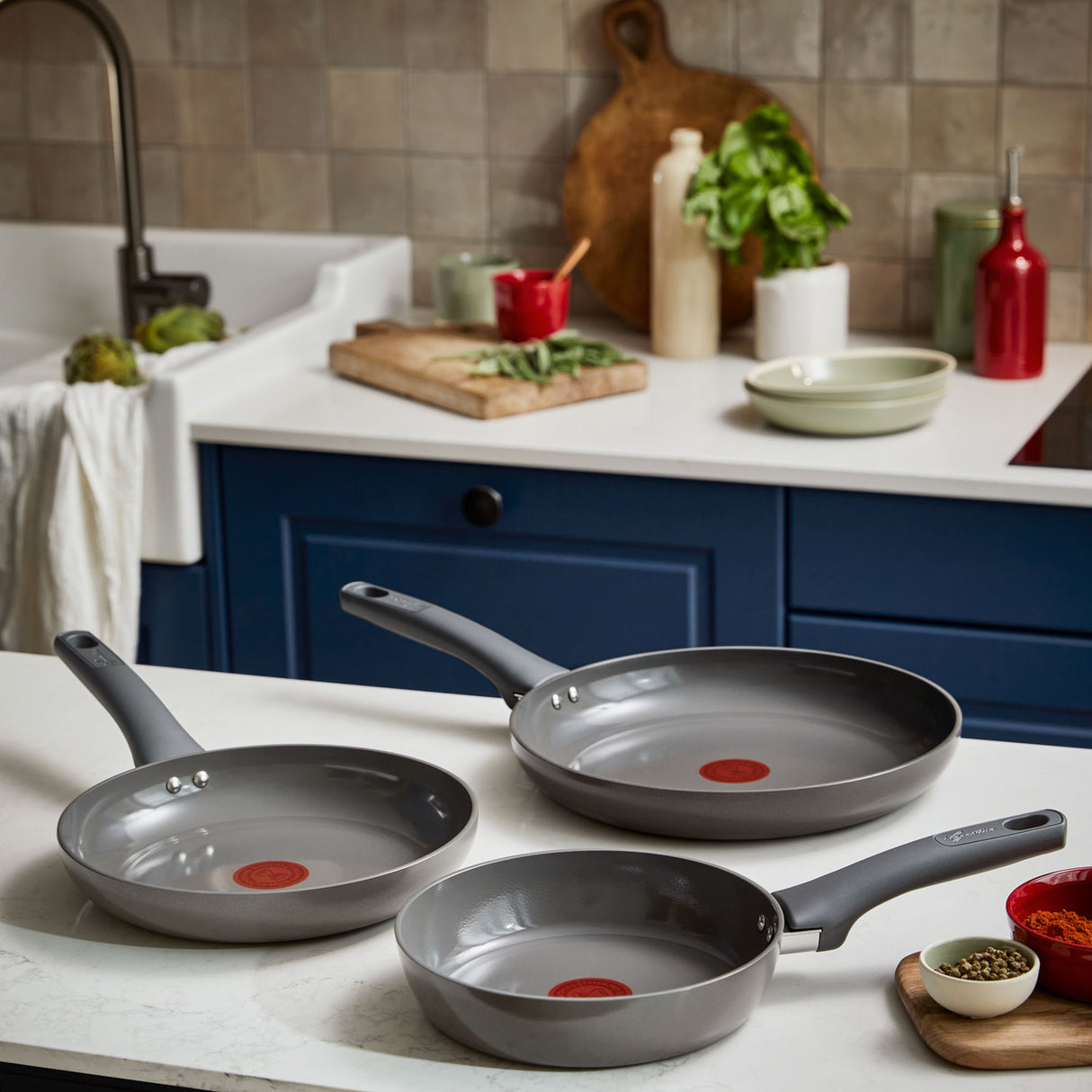 LAGOSTINA Resource Frying Pan with Non-Stick Ceramic Coating 20cm Induction Thermosignal