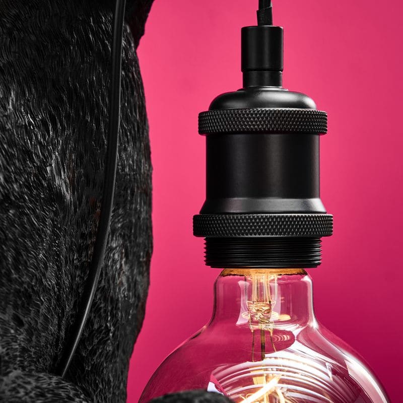 WERNS Lampada da Tavolo Gatto Chouchou 44,5cm Nero Resina