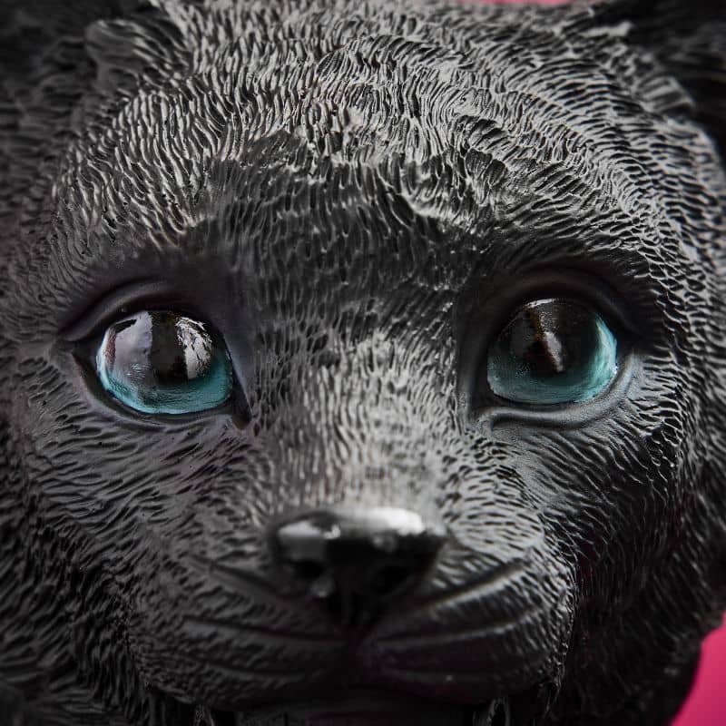 WERNS Lampada da Tavolo Gatto Chouchou 44,5cm Nero Resina