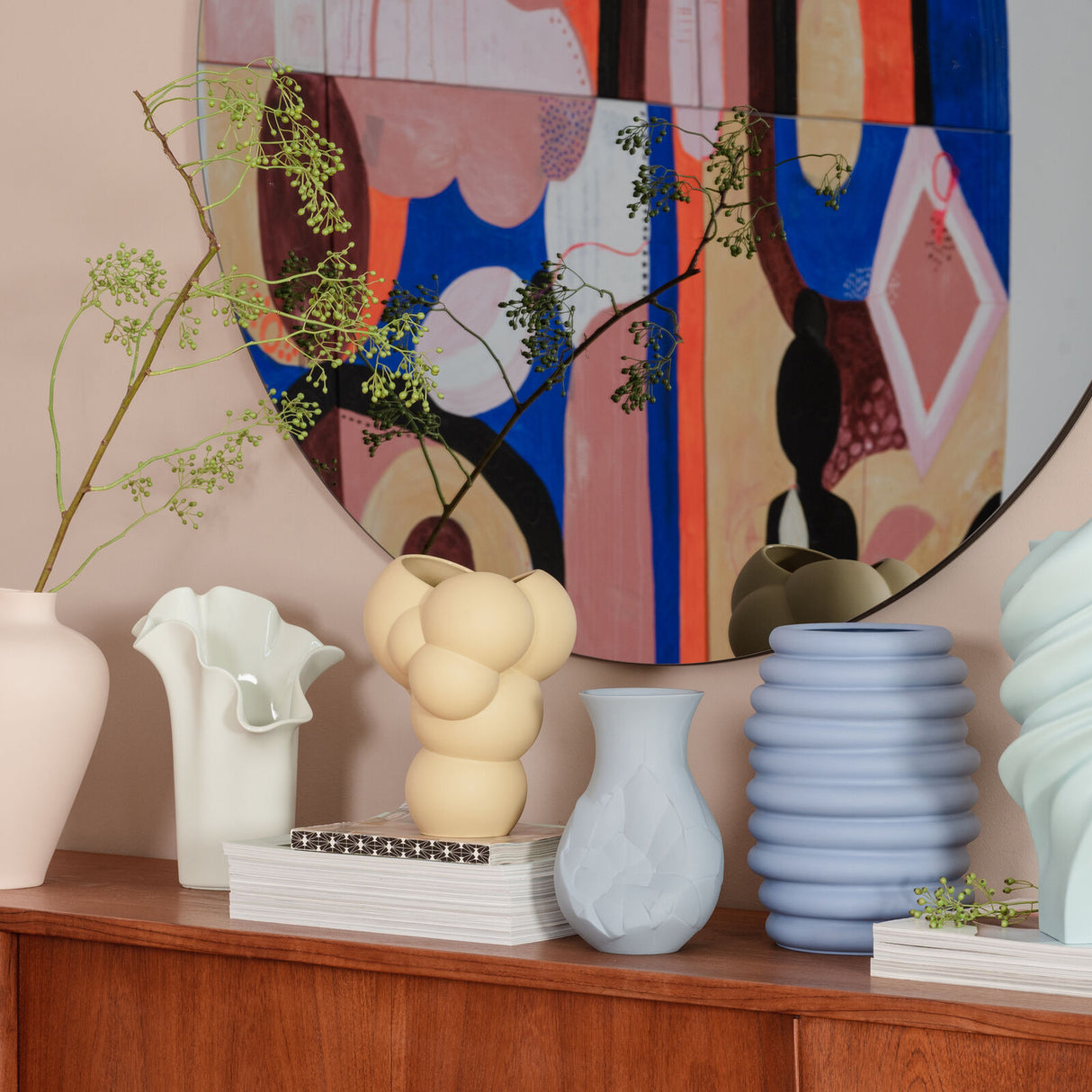 ROSENTHAL Design Vases Skum Fossil 26cm Giallo Porcellana