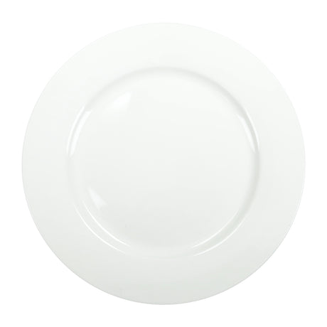 BRANDANI Piatto Piano Total White 27cm Set 6 Pezzi Bianco New Bone