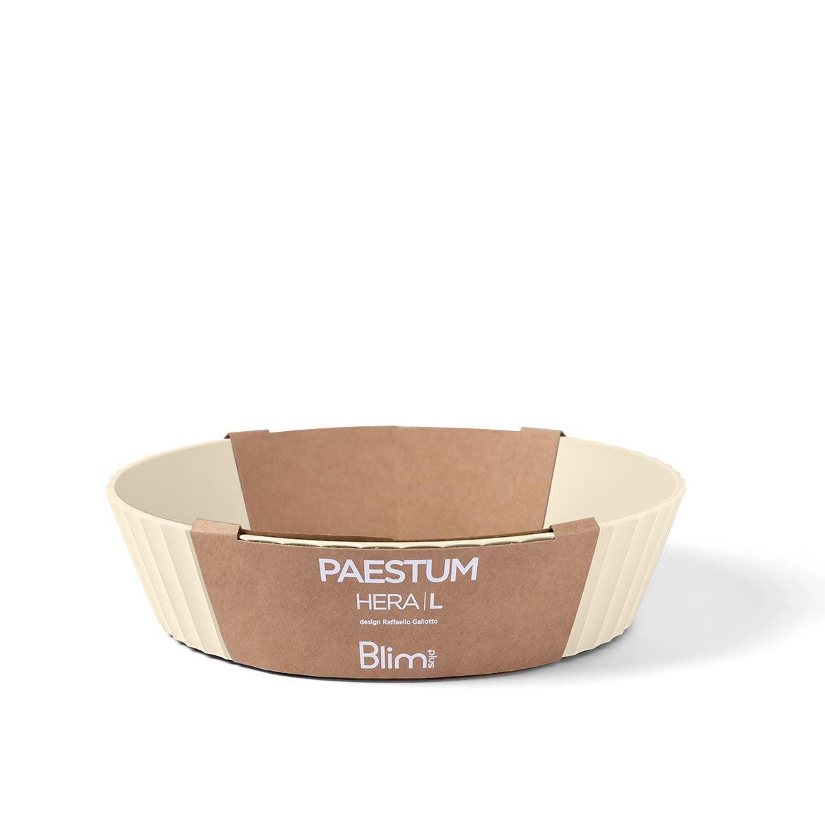 BLIM PLUS Ciotola Coppa Insalatiera Hera L 25cm Brown Sugar Sabbia Made in Italy 100% Riciclabile