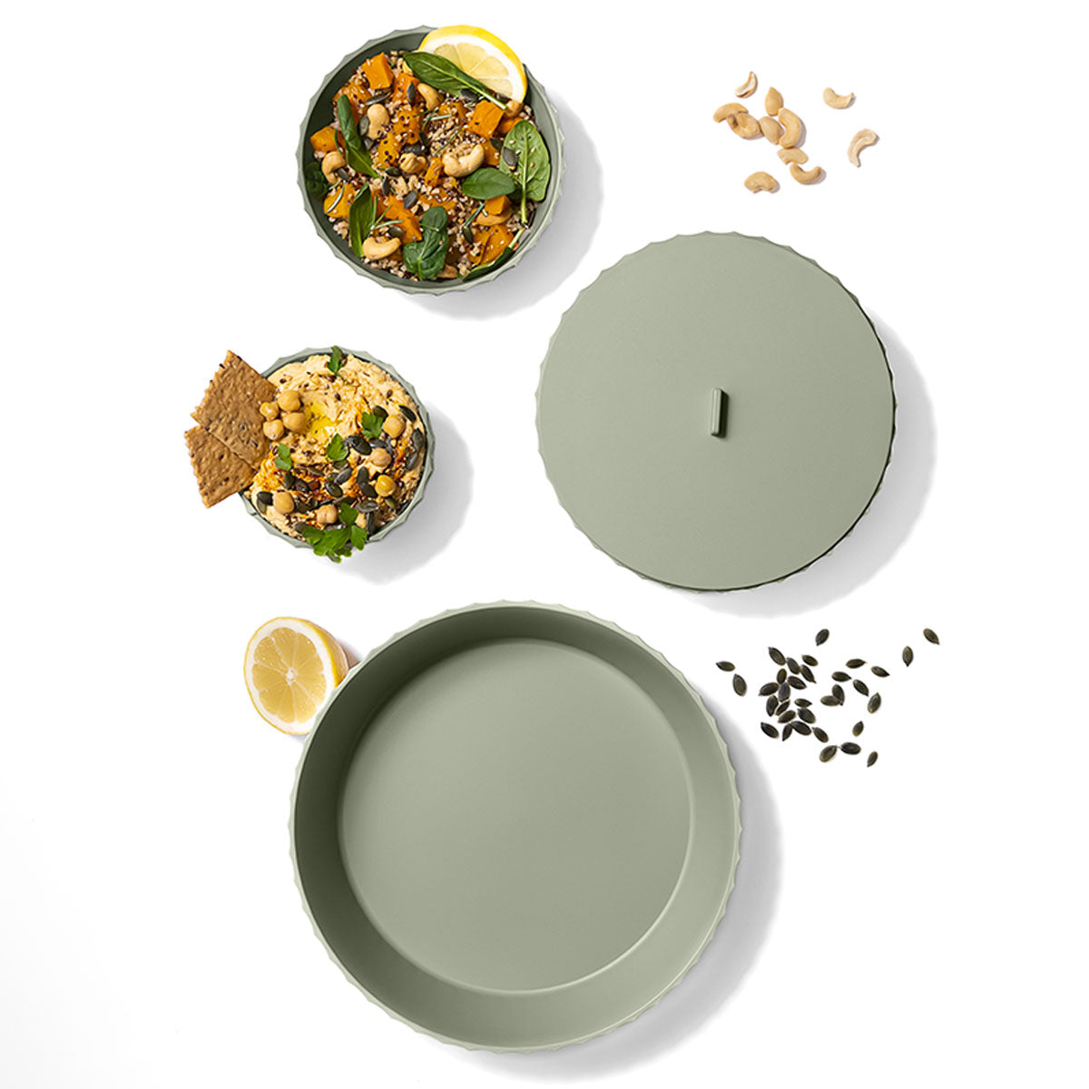 BLIM PLUS Bowl Cup Salad Bowl Hera M 20cm Forest Medium Green Made in Italy 100% Recyclable