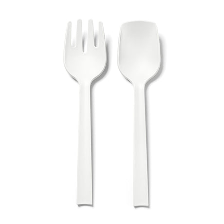 BLIM PLUS Posate per Insalata Paestum 29cm Arctic White Bianco Made in Italy 100% Riciclabile