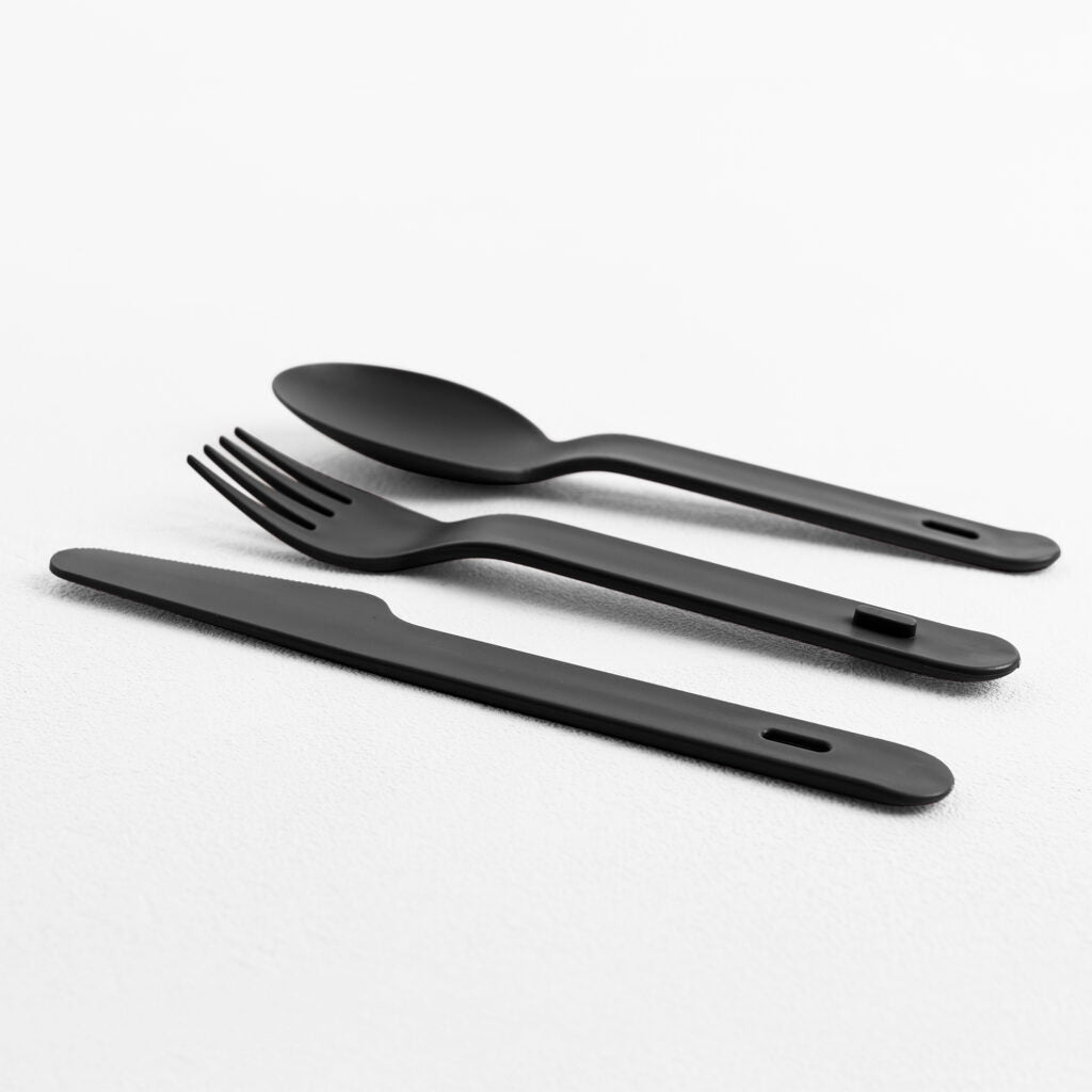 BLIM PLUS Lunchbox Porta Pranzo Bauletto M 18x17,5cm Carbon Black Nero Made in Italy 100% Riciclabile