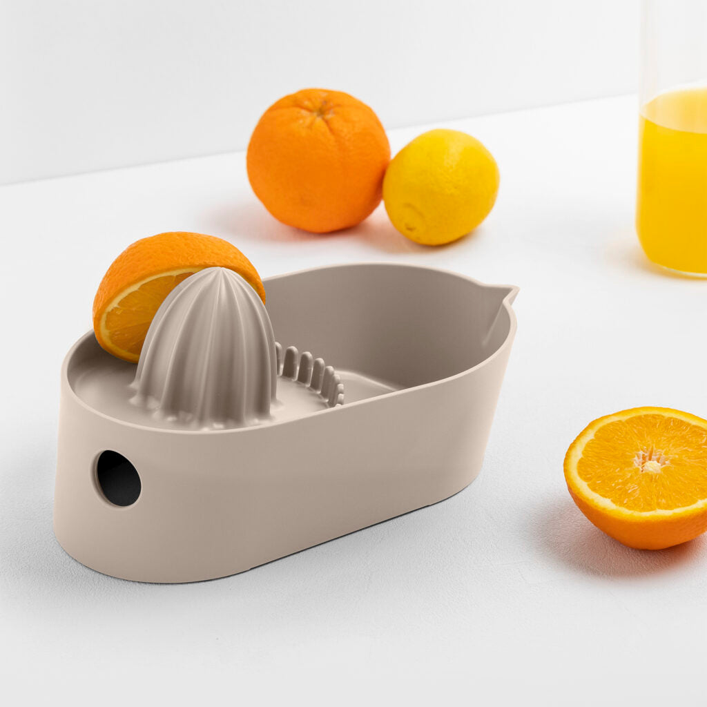 BLIM PLUS Spremiagrumi Oblò 22x12cm Moka Grey Grigio Made in Italy 100% Riciclabile