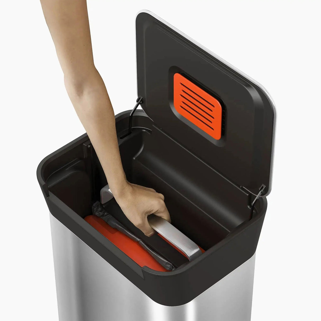 JOSEPH JOSEPH Titan 30L Stainless Steel Waste Bin 69x39cm