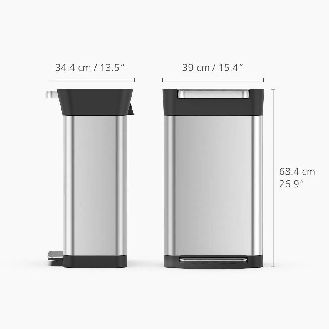 JOSEPH JOSEPH Titan 30L Stainless Steel Waste Bin 69x39cm