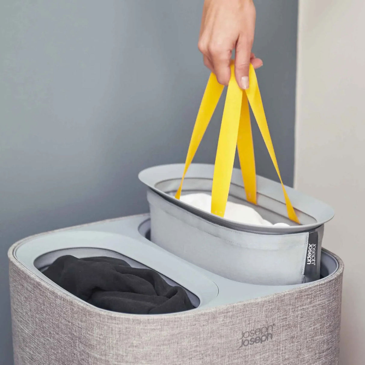 JOSEPH JOSEPH Tota 60L Laundry Basket for Dirty Clothes 71x39.5cm Gray