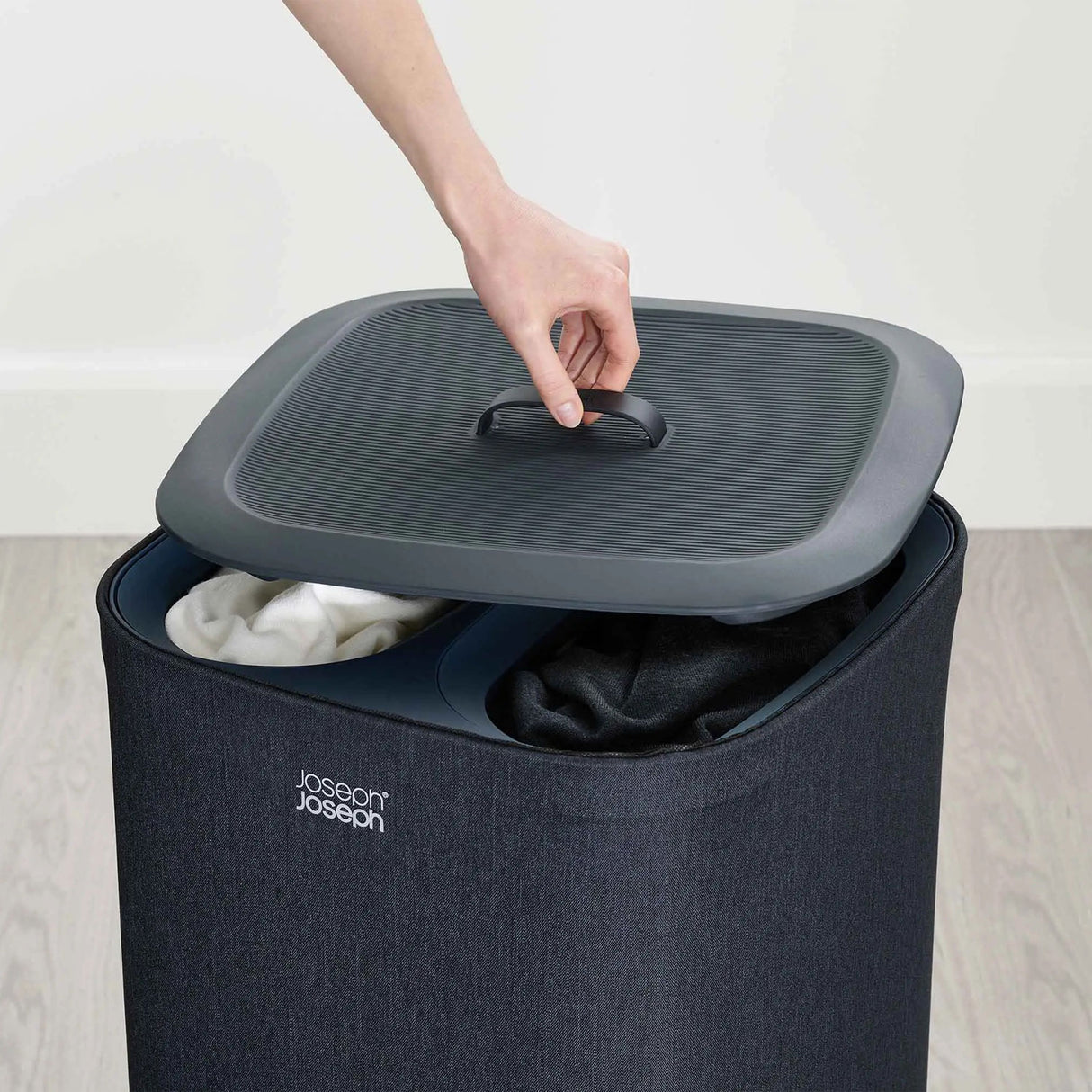 JOSEPH JOSEPH Tota 60L Laundry Basket for Dirty Clothes 71x39.5cm Black