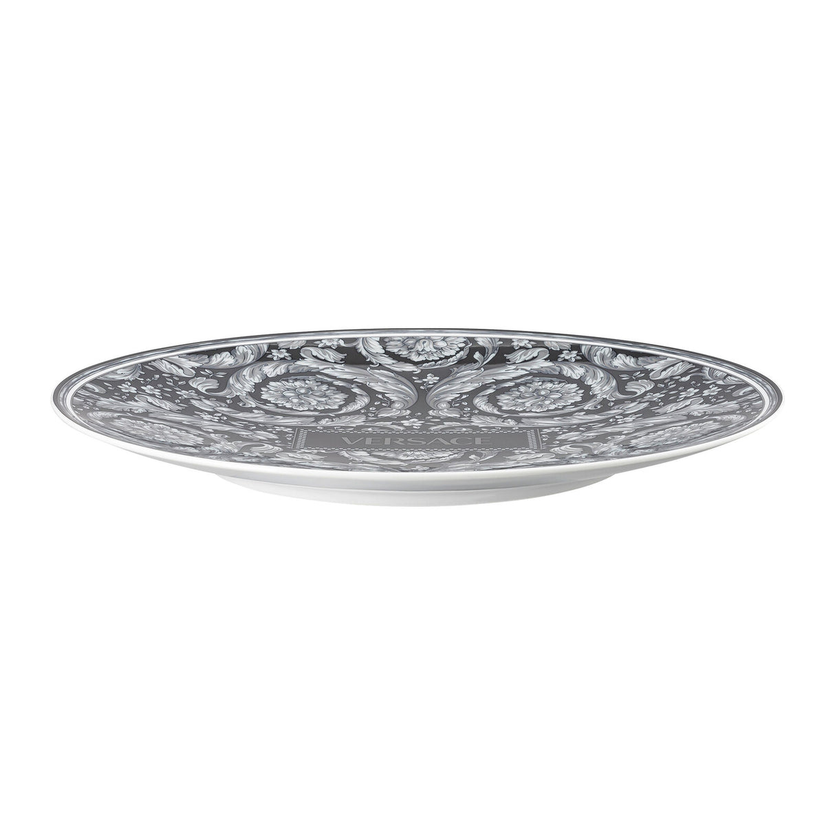 VERSACE Barocco Haze Placeholder Plate 33cm Black Porcelain