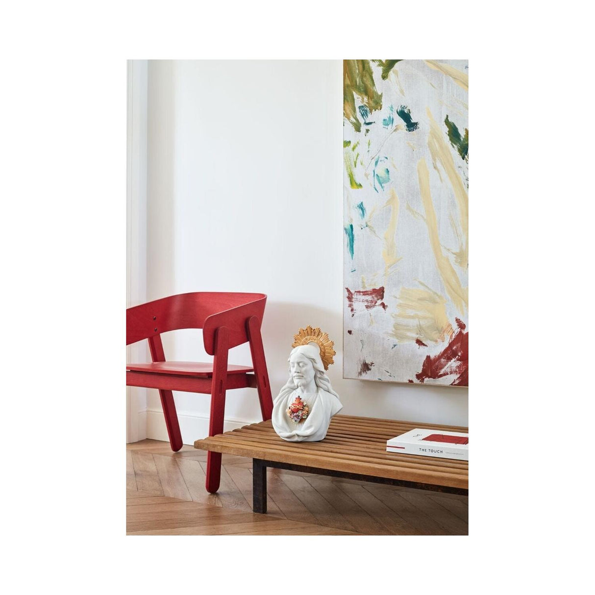 Lladró Scultura Sacro Cuore di Gesù 40x26cm Porcellana