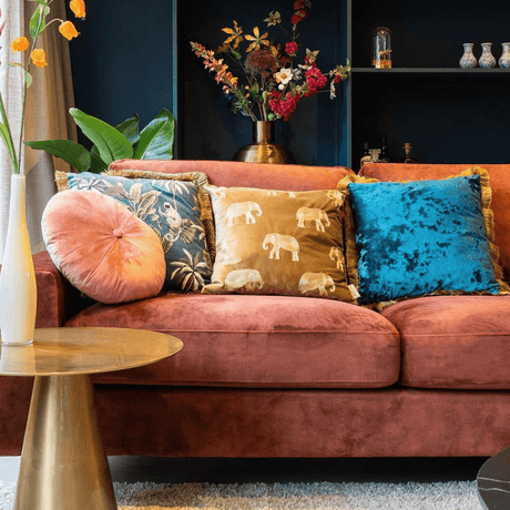 WERNS Cuscino Tipo Velluto 45x45cm Monkeys Scimmie Sfondo Verde