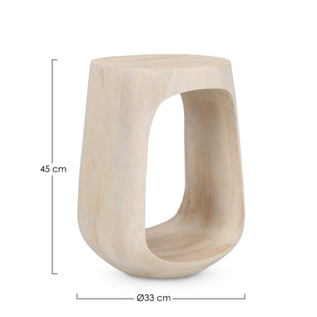 BIZZOTTO Tavolino da Caffè Soggiorno Salotto Lopez 33x45cm Legno Di Mango Naturale