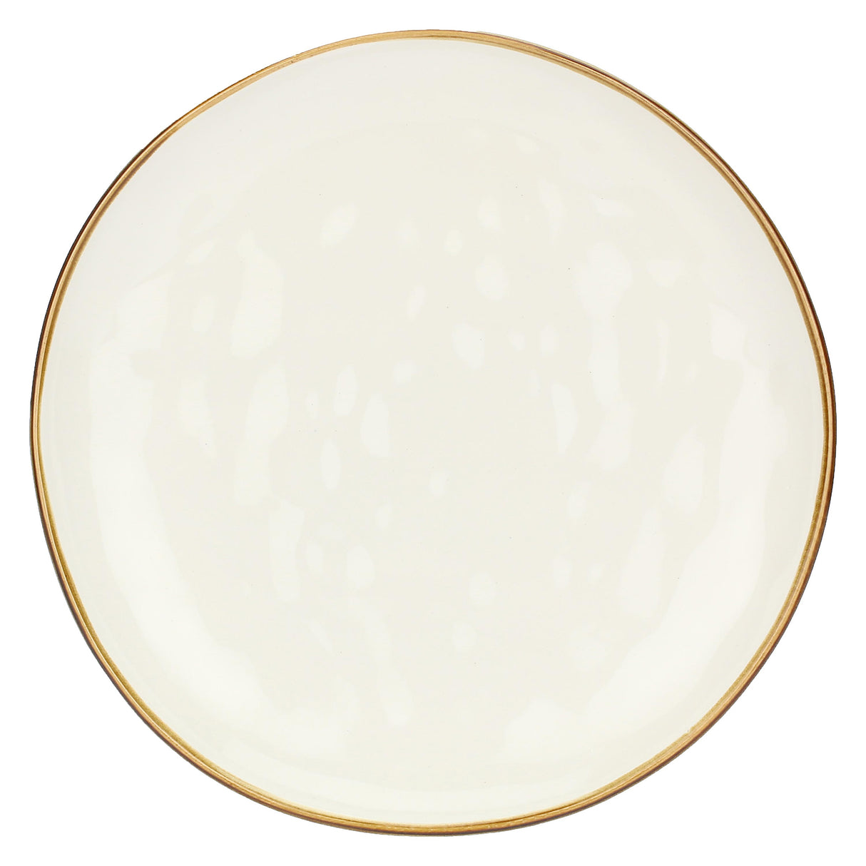 ROSE & TULIPANI Concerto Piatto Piano Avorio 27cm Set 4 Pezzi Stoneware