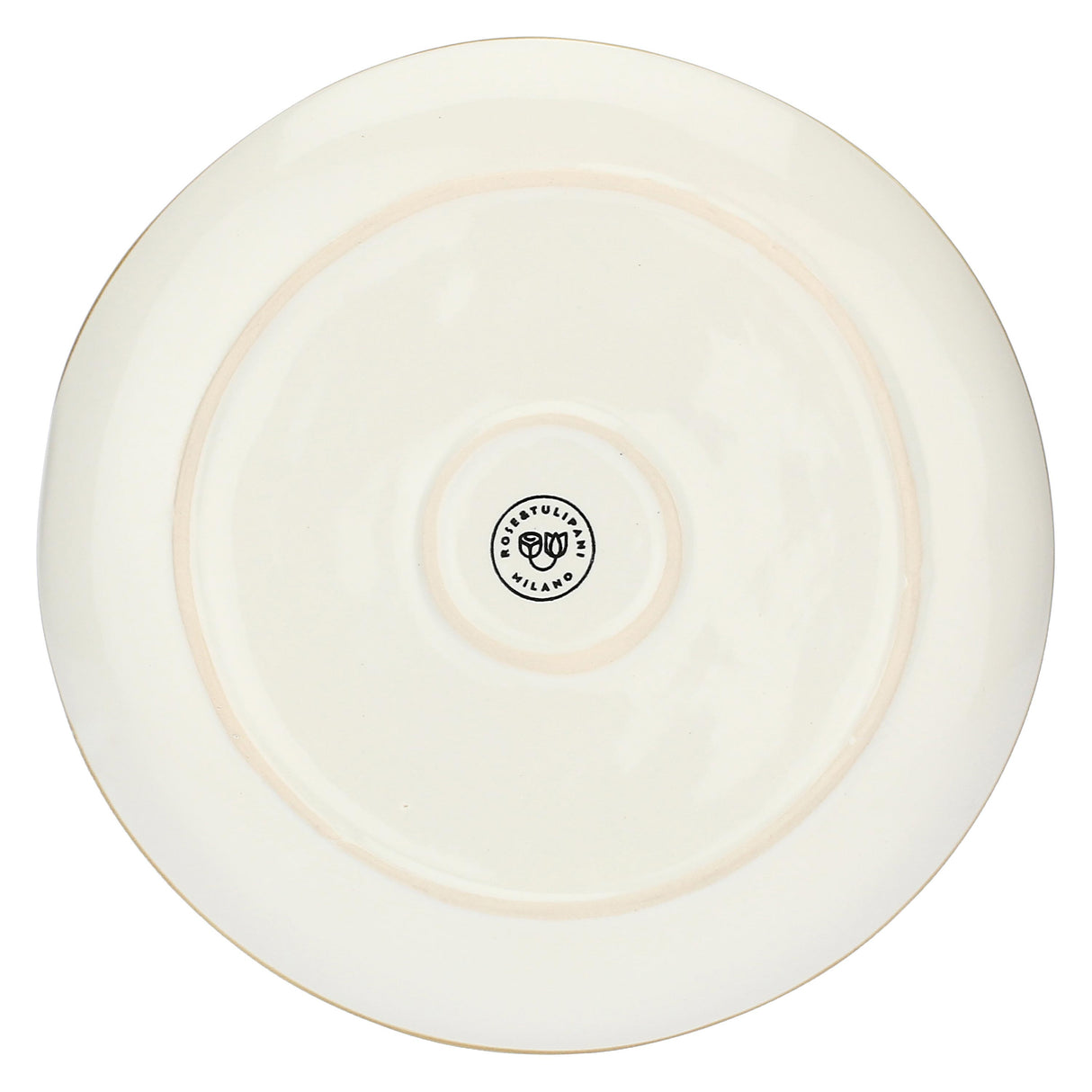 ROSE & TULIPANI Concerto Piatto Frutta Avorio 20cm Set 4 Pezzi Stoneware