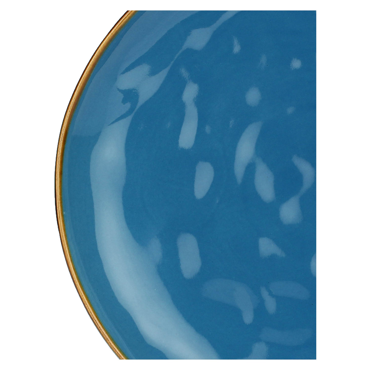 ROSE & TULIPANI Concerto Piatto Piano Blu Avio 27cm Set 4 Pezzi Stoneware