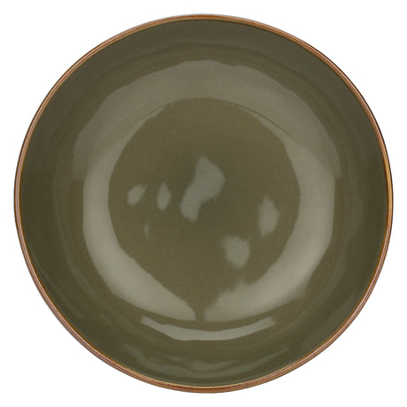 ROSE & TULIPANI Concerto Piatto Fondo Grigio Tortora 21cm Set 4 Pezzi Stoneware