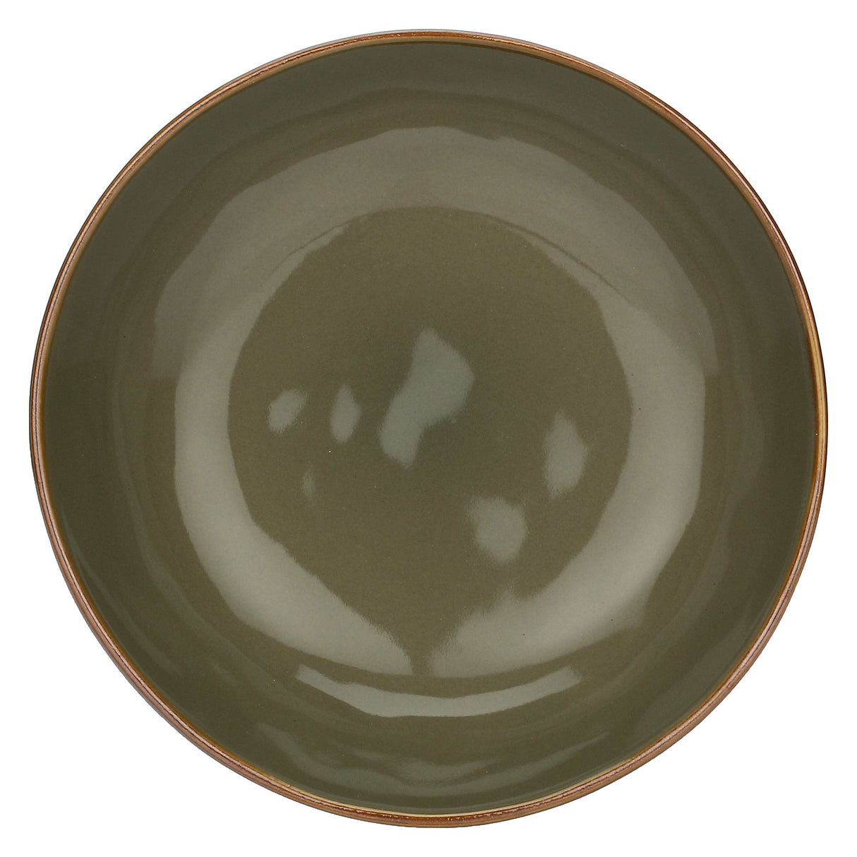 ROSE & TULIPANI Concerto Piatto Fondo Grigio Tortora 21cm Set 4 Pezzi Stoneware