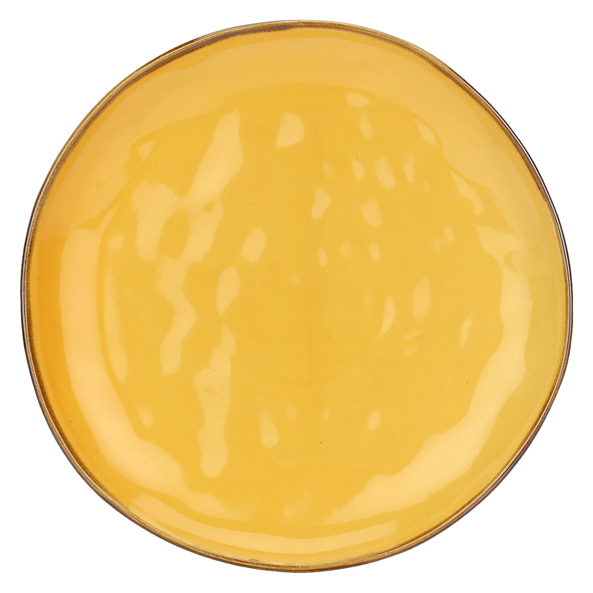 ROSE & TULIPANI Concerto Piatto Piano Ocra 27cm Set 4 Pezzi Stoneware