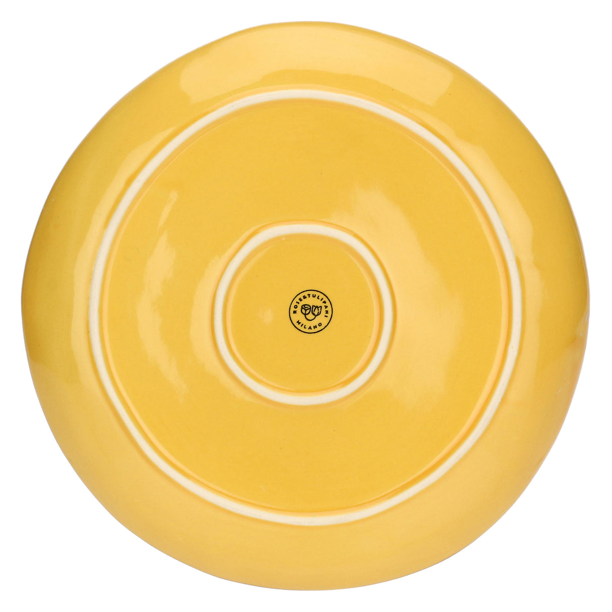 ROSE & TULIPANI Concerto Piatto Piano Ocra 27cm Set 4 Pezzi Stoneware