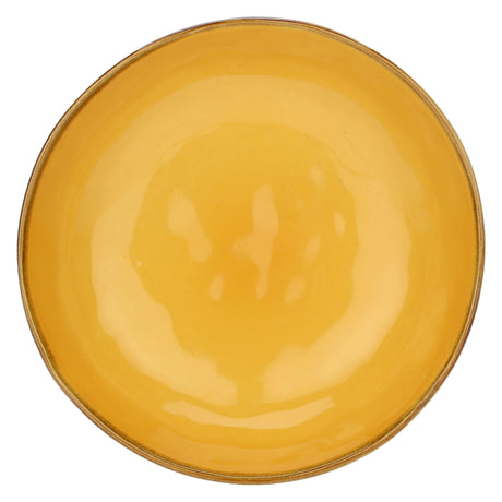 ROSE & TULIPANI Concerto Piatto Fondo Ocra 21cm Set 4 Pezzi Stoneware