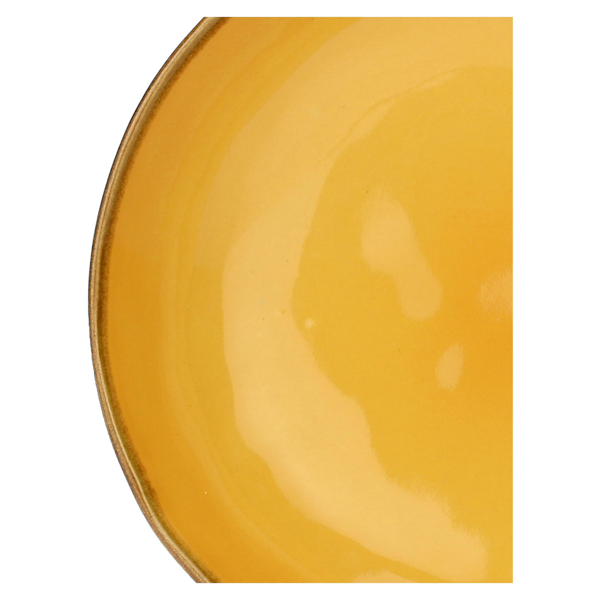 ROSE & TULIPANI Concerto Piatto Fondo Ocra 21cm Set 4 Pezzi Stoneware