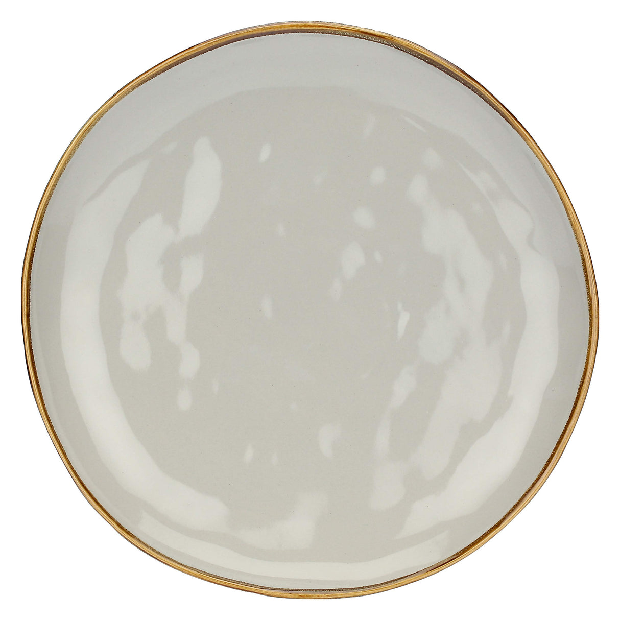 ROSE & TULIPANI Concerto Piatto Piano Grigio Perla 27cm Set 4 Pezzi Stoneware