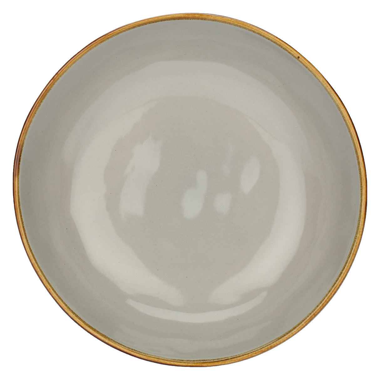 ROSE & TULIPANI Concerto Piatto Fondo Grigio Perla 21cm Set 4 Pezzi Stoneware