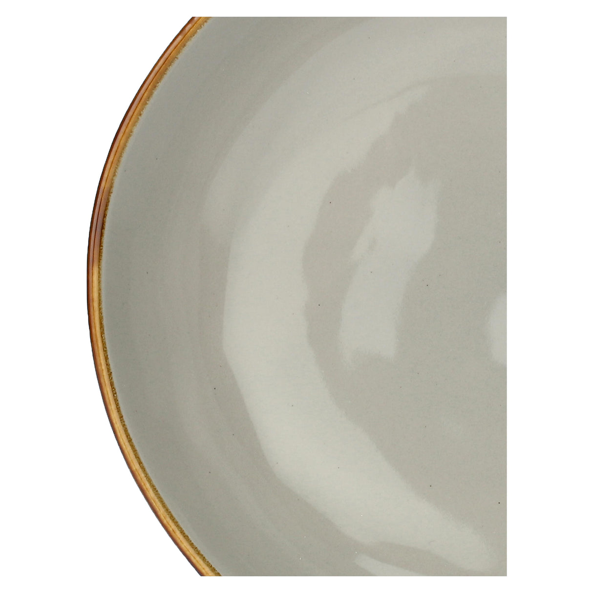 ROSE & TULIPANI Concerto Piatto Fondo Grigio Perla 21cm Set 4 Pezzi Stoneware