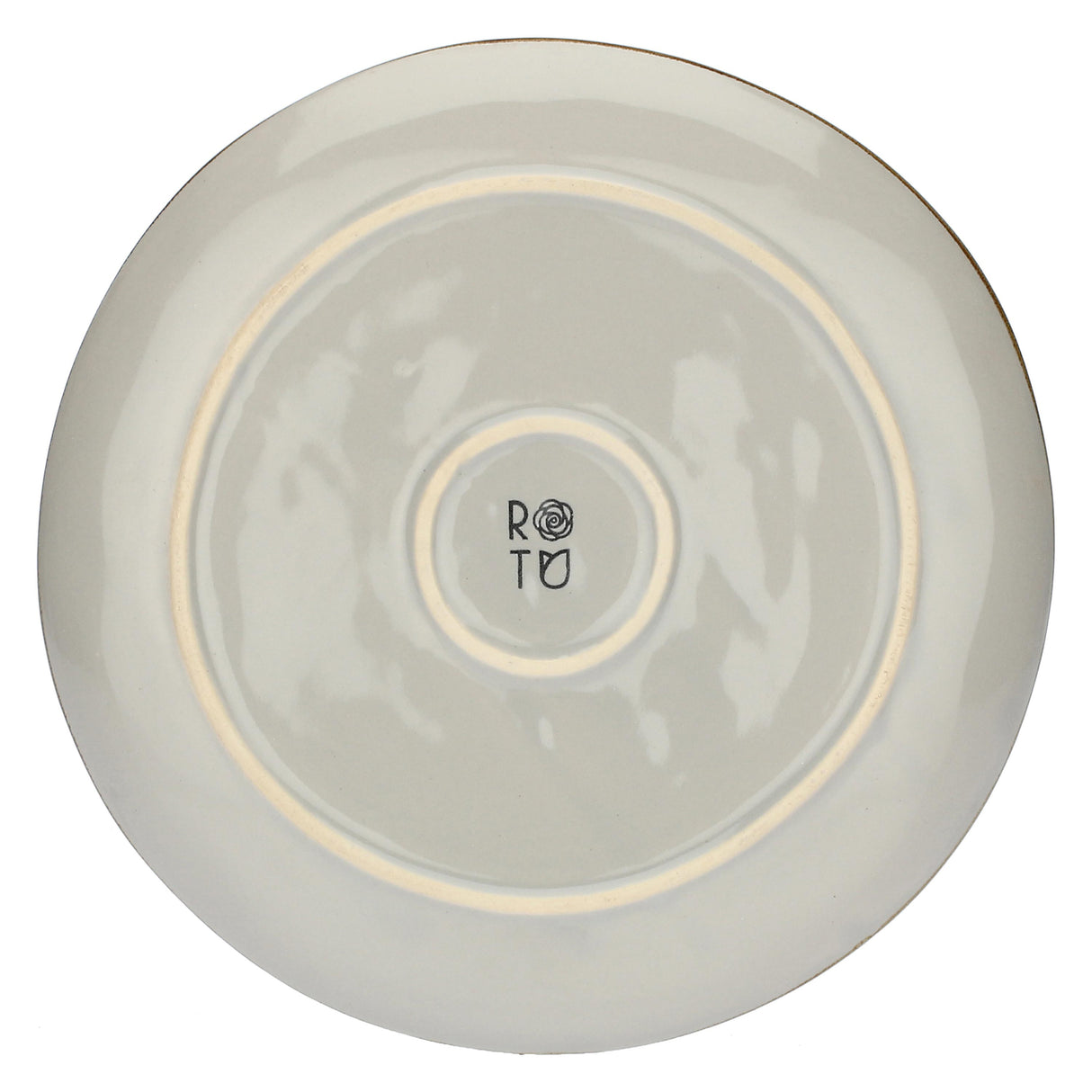 ROSE & TULIPANI Concerto Piatto Frutta Grigio Perla 20cm Set 4 Pezzi Stoneware