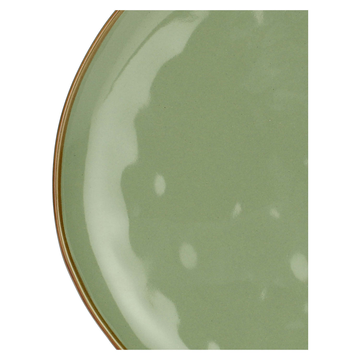 ROSE & TULIPANI Concerto Piatto Frutta Colazione 20cm Verde Oliva Set 4 Pezzi Stoneware