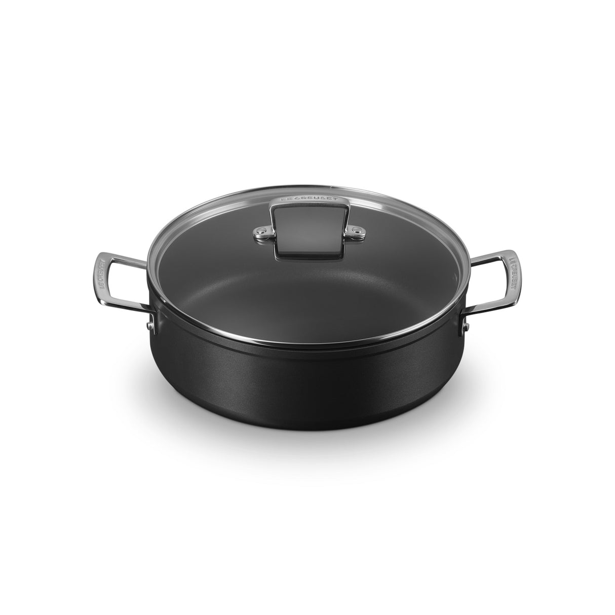 LE CREUSET Sauté in Alluminio Antiaderente 28cm con Coperchio in Vetro