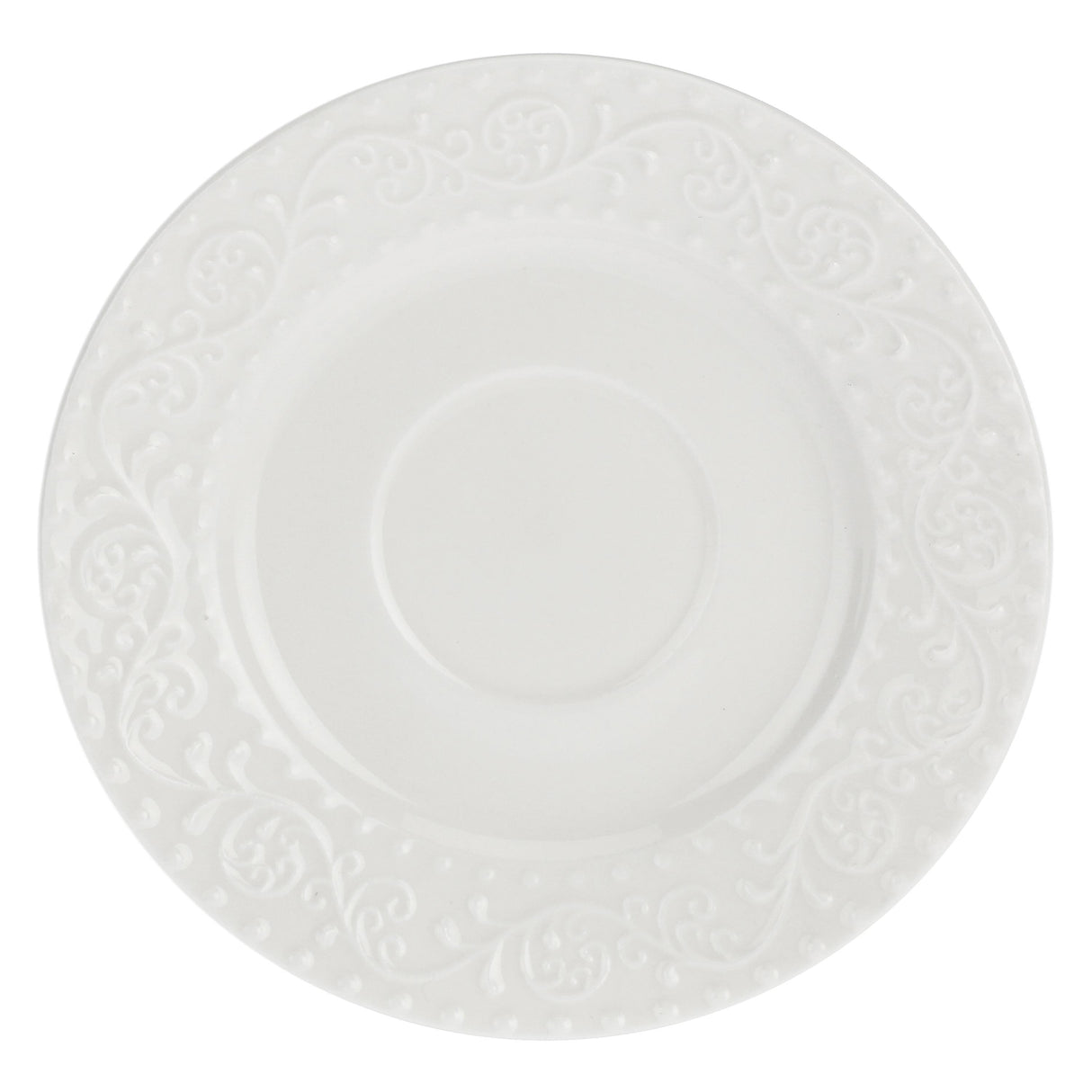 LA PORCELLANA BIANCA Sognante Tazza Te con Piattino Set 6 Pezzi 350ml Bianco Porcellana